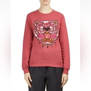 KENZO tiger classic women sweatshirt deep fuschia